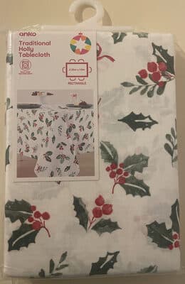 Traditional Holly Tablecloth