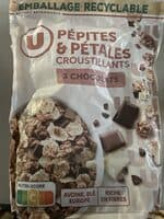 Pépites et pétales croustillants 3 chocolats