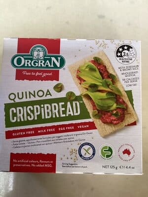 Quinoa crispibread