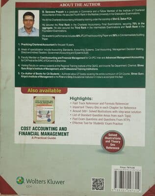 Padhuka's Students Handbook On Cost Accounting & Financial Management