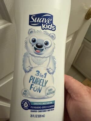 Suave Kids 3 in 1 purely fun body wash and shampoo