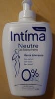 Neutre Gel Toilette Intime Haute tolérance 0%