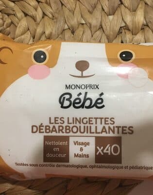 Les Lingettes débarbouillantes x40
