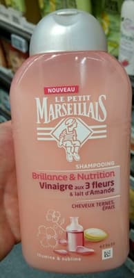 Shampooing Brillance & Nutrition Vinaigre aux 3 fleurs et lait d'Amande