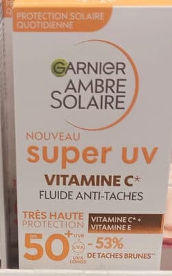 Garnier Ambre Solaire Super Uv Vitamine C SPF50+ Anti-Pigmentvlekken Fluid