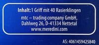 2-Klingen Rasierer / 1 Griff + 40 Klingen