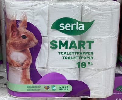 Toalettpapir, 3 ply, 18 ruller