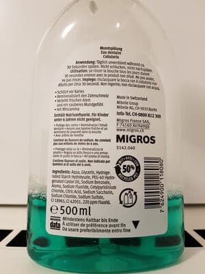 Eau dentaire menthe