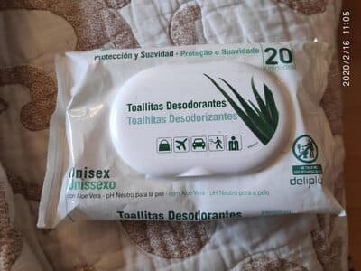 Toallitas desodorantes