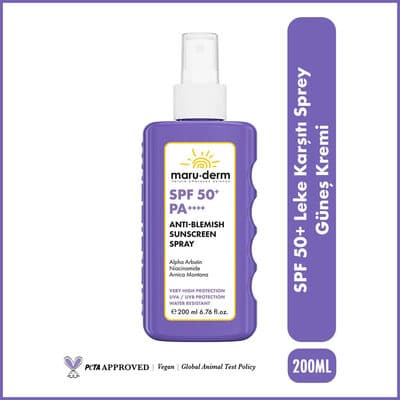 Maruderm 50+SPF Leke Karşıtı Vücut Güneş Spreyi 200 ml