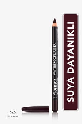 Flormar Suya Dayanıklı ve Yoğun Pigmentli Mat Dudak Kalemi 242 Deep Bordeaux