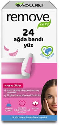 Remove Care Yüz Ağda Bandı Hassas Ciltler 24'lü