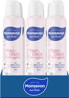 MONSAVON Anti-Transpirant Femme Spray Fleur de Coton Toute Légère 6x200ml