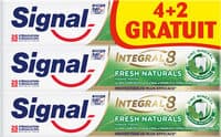 Signal Integral 8 Dentifrice Fresh Naturals Tube 75ml(4+2 Offerts)