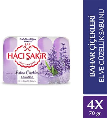 Hacı Şakir Güzellik Sabunu Lavanta 70 gr x 4