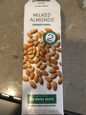 MILKED ALMONDS UNSWEETENED