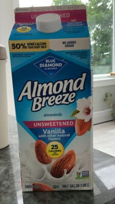 Almond Breeze almondmilk UNSWEETENED Vanilla