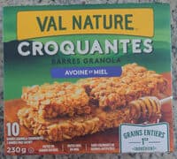 Barres granola avoine et miel