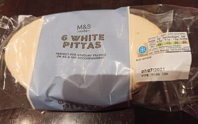 6 White Pitas