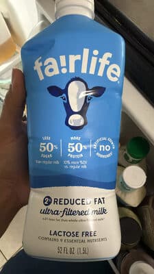 Reduced Fat ultra-filtered milk