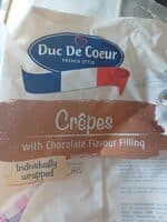8 crêpes with chocolate flavour filling