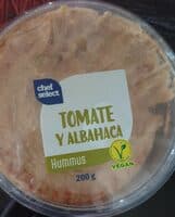 Hummus s rajčaty a bazalkou