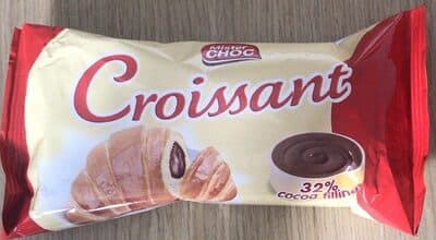 Croissant with cocoa cream filling