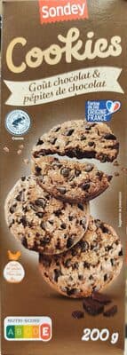 Cookies goût chocolat & pépites de chocolat