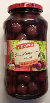 Sauerkirschen entsteint leicht gezuckert