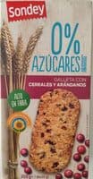Galletas con cereales y arándanos 0%