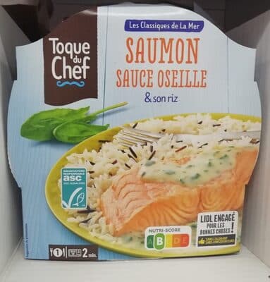 Saumon sauce oseille & son riz pilaf
