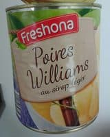Poires Williams demi-fruit au sirop léger