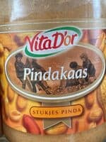 Pindakaas met stukjes pinda