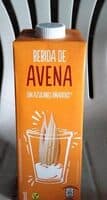 Bebida de avena sin azúcares añadidos