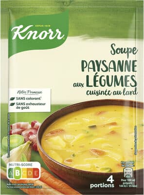 Knorr Soupe Déshydratée Paysanne Légumes & Lard 4 Portions