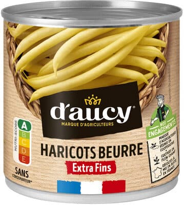 Haricots beurre extra fins d'aucy 220g