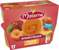 MATERNE Compotes Intense et Velouté Brugnon Abricot 4x97g