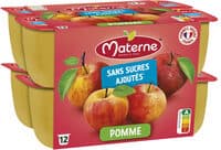MATERNE Compotes Coupelles Pomme 12x100g