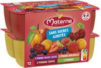MATERNE Compotes Coupelles Multivariétés Fruits Rouges 12x100g