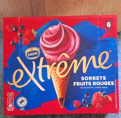 Extrême sorbets fruits rouges x 6 cônes