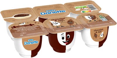 P'tite danette chocolat et lait 70 g x 6