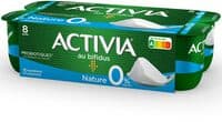Activia bifidus nature 0% de mg 125 g x 8