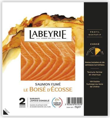 SAUMON ATLANTIQUE D'ECOSSE FUME 2 TRANCHES