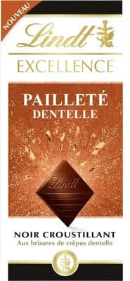 Tablette de Chocolat Noir Excellence Pailleté Dentelle