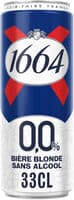 1664 0,0% Bière blonde sans alcool 33 cl