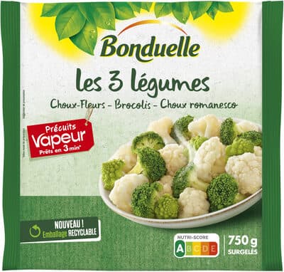 Les 3 Légumes Précuit Vapeur choux