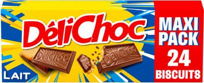 Biscuits Chocolatés DELICHOC au Chocolat au lait x24 - 300g