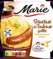 Saucisse de Toulouse grillée & purée au beurre