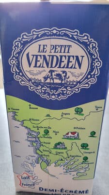Lait U.H.T demi-écrémé
