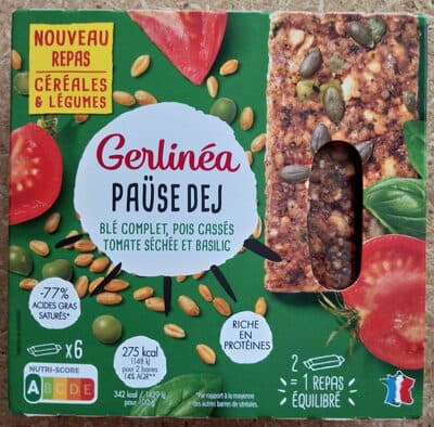 Paüse dej - blé complet, pois cassés, tomate séchée et basilic